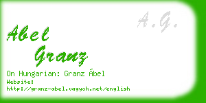 abel granz business card